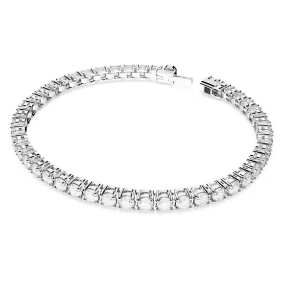 SWAROVSKI Matrix Tennis bracelet Round cut, White, Rhodium plated - Picture 7 of 12